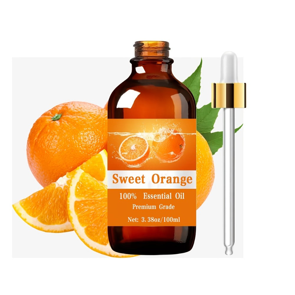 Sweet Orange Essential Oils, 3.38Oz, Care Grade for Hair And Skin Care, Massage, Moisturizing Massage Essential Oil for Men And Women Gift, Perfect Christmas Gift