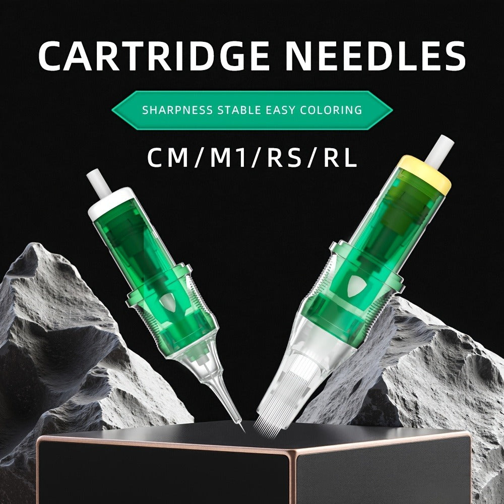 A Set of 20 Disposable Tattoo Needles for Magicians, Featuring High Transparency, Adjustable Lines, Various Gauges, Excellent Rigidity, Lasting Sharpness, And Ample Ink Capacity, Perfect for Both Professional Tattoo Artists And Novices