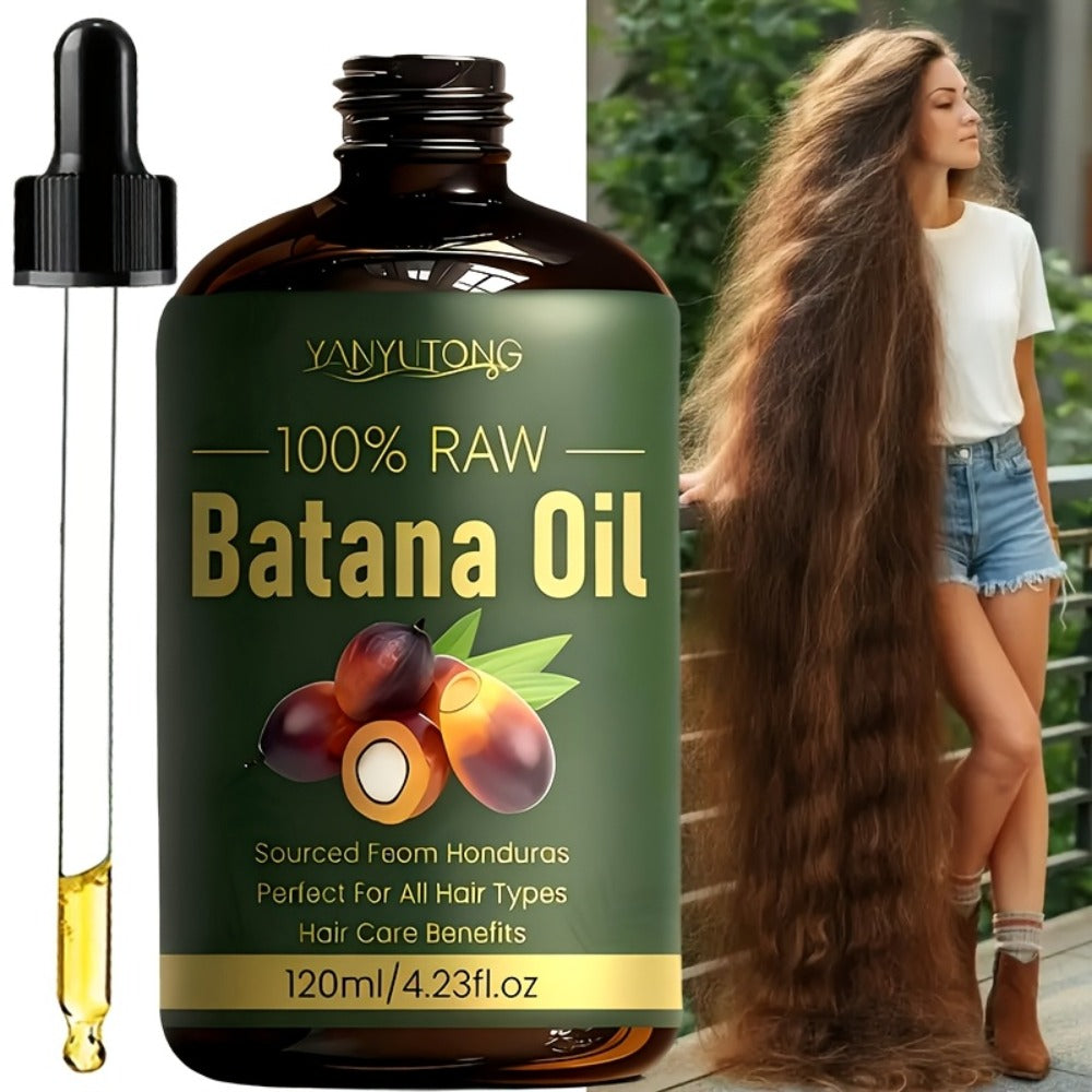 Batana Hair Oil 4.06oz Large Bottle - Moisturizing & Hydrating Scalp & Hair Care for Dry Damaged Hair | Honduras Cold Pressed | All Hair Types