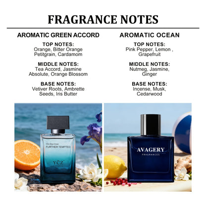 Cologne for Men Long Lasting Pheromone Fragrance Spray Eau de Toilette Masculine Scent Daily Office Date Night Gift for Him Father's Day Birthday 5 Styles Bold Alluring