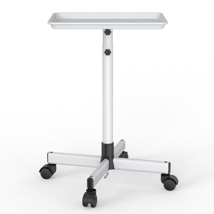 Salon Trolley Cart Height Adjustable 30''-42'' Rolling Tray on Wheels - Premium Salon Tray Table for Hair Stylist, Barber, Esthetician, Spa & Beauty Station