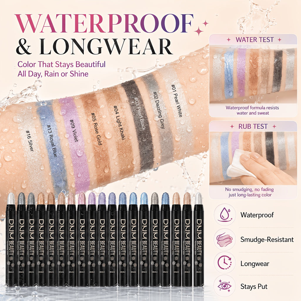[Mother's Day Gift] 16-Color Highly Pigmented Eyeshadow Stick Set, Waterproof And Long-Lasting, Matte And Shimmer Finishes, Perfect Mother's Day Gift For Her