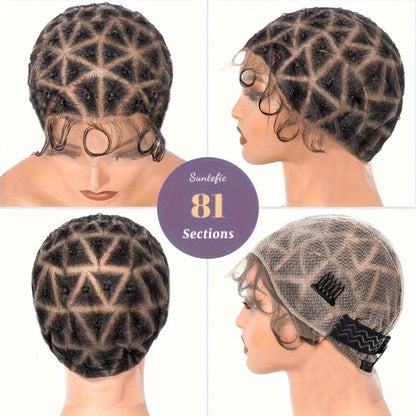 Braided Wig Cap Double Full Lace with Baby Hair — Glueless Crochet Wig Cap, Breathable, Adjustable, 81–120 Sections for Goddess, Box Braid & Faux Locs Styles