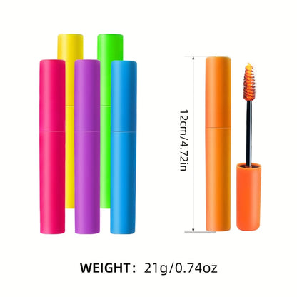 Colorful Mascara Set 6pcs - Curling Volumizing Waterproof Smudgeproof Long-Lasting Mascara for Eyelashes, Purple Green Red Yellow Orange Blue Mascara, Makeup Gift Set for Girls