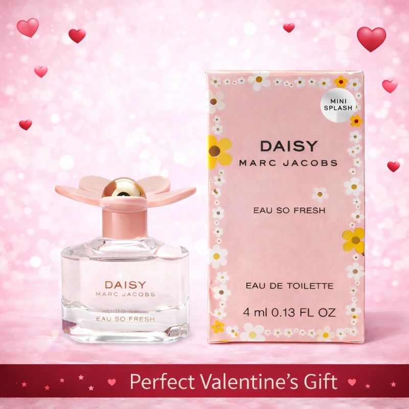 Marc Jacobs Daisy Eau So Fresh Eau de Toilette Mini Spray for Women – 0.13oz / 4ml | Fresh Floral Fruity Perfume | Great Valentine’s Gift for Her