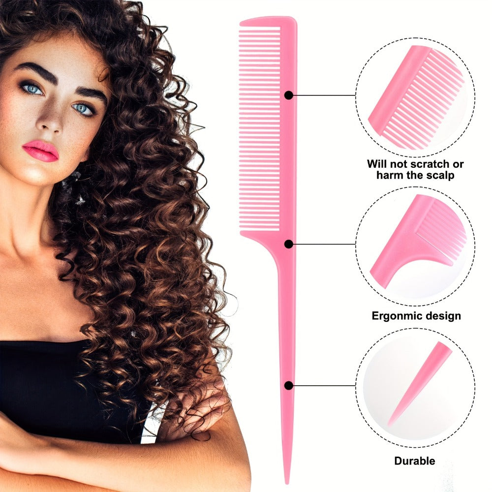 50pcs Heatless Flexible Hair Rollers, Soft Hair Curlers Rods, Hair Curling Roller with Comb for DIY Hairdressing Styling