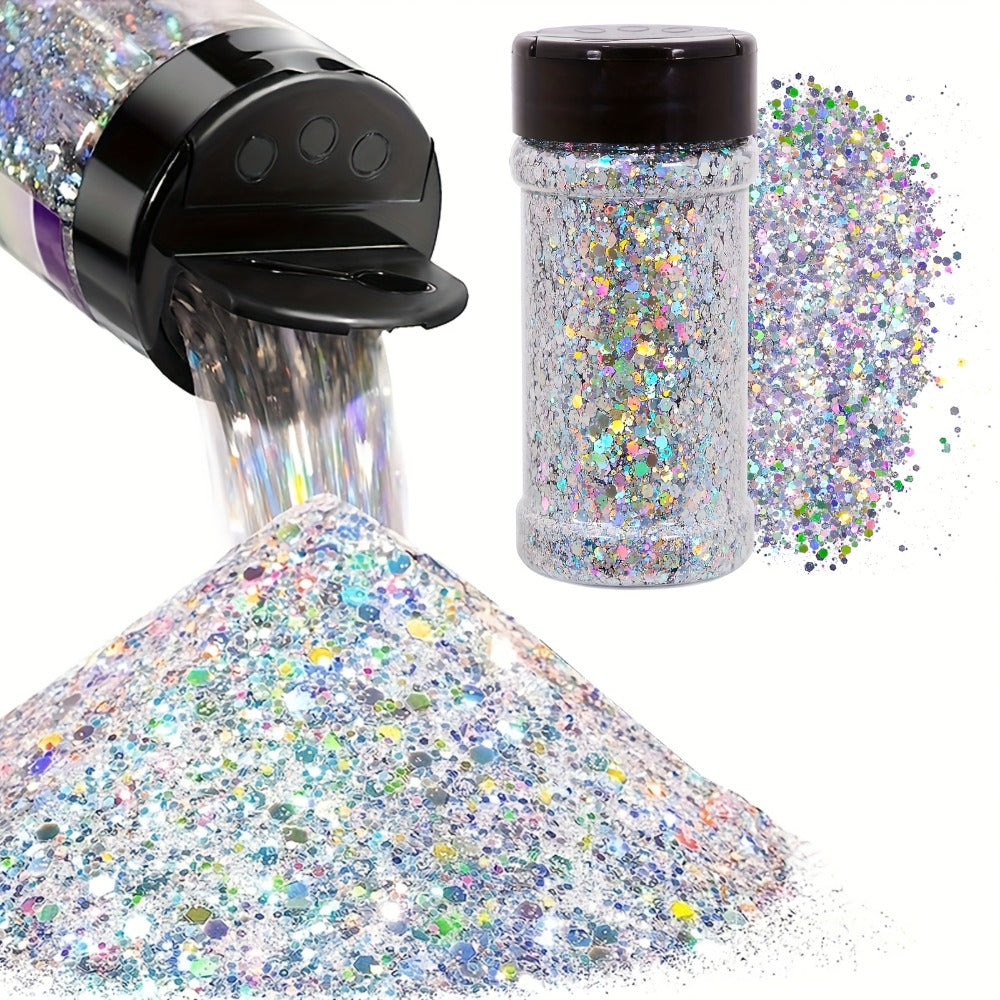 4 Boxes of Mixed Holographic Chunky Glitter, 200g Mixed Laser Diamond Metallic Flakes for Crafts, Epoxy Resin Glass Cups Scrapbooking Festive Decorations Art Ornaments, Scrapbooking Supplies, Tumbler Decoration, Shiny Flakes, Sparkling Accents