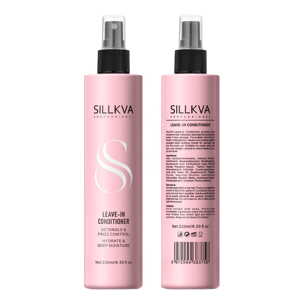 Leave-In Conditioner Spray Heat Protectant — Deep Conditioning Anti-Frizz for Dry, Damaged & All Hair Types, Instant Hydration No Rinse 6.55oz