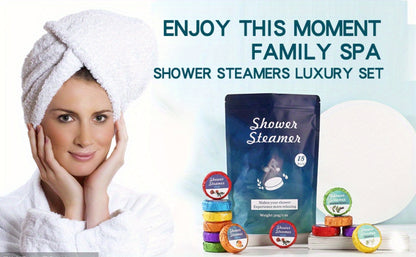 Shower Steamers Gift Set 18 Pcs with Essential Oils - Eucalyptus Rose Jasmine Citrus Peppermint Lavender Aromatherapy Shower Bombs for Home Spa, Stress Relief, Birthday & Christmas Gifts