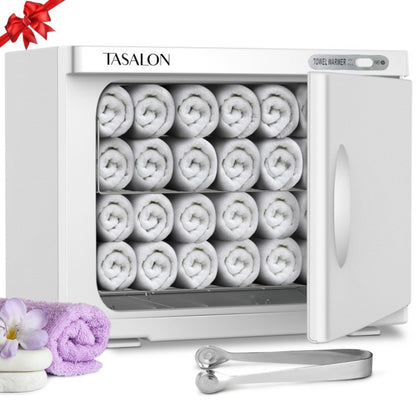 Hot Towel Warmer Cabinet 23L Holds 72 Towels, Heats to 158-176°F - Professional Salon & Spa Facial Towel Steamer for Hair Beauty, Home Use, Black & White