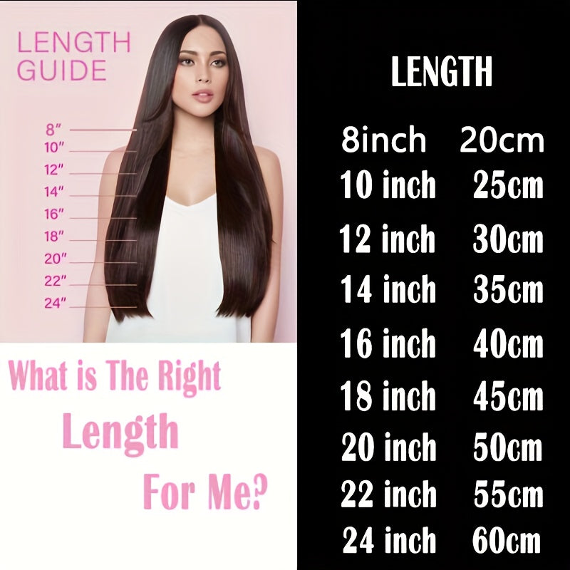 Set of 8 Human Hair Clip-In Extensions, Straight Remy Hair in Highlighted Blonde, Perfect for a Full Head Look for Women