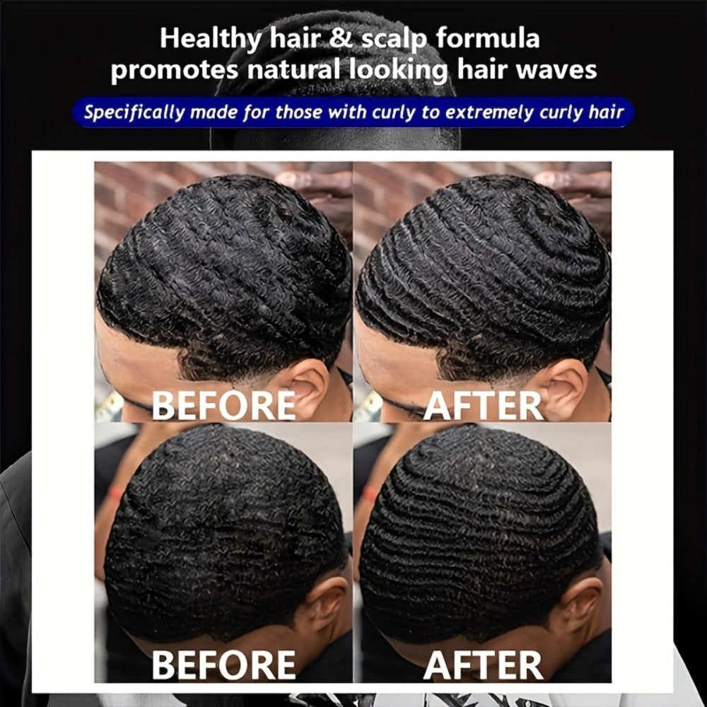 Wave Pomade Strong Hold & Edge Control 3.18oz - Luxfume Non-Greasy Hair Styling Cream with Natural Botanical Extracts, Easy Wash Out, All Hair Types, 2pcs