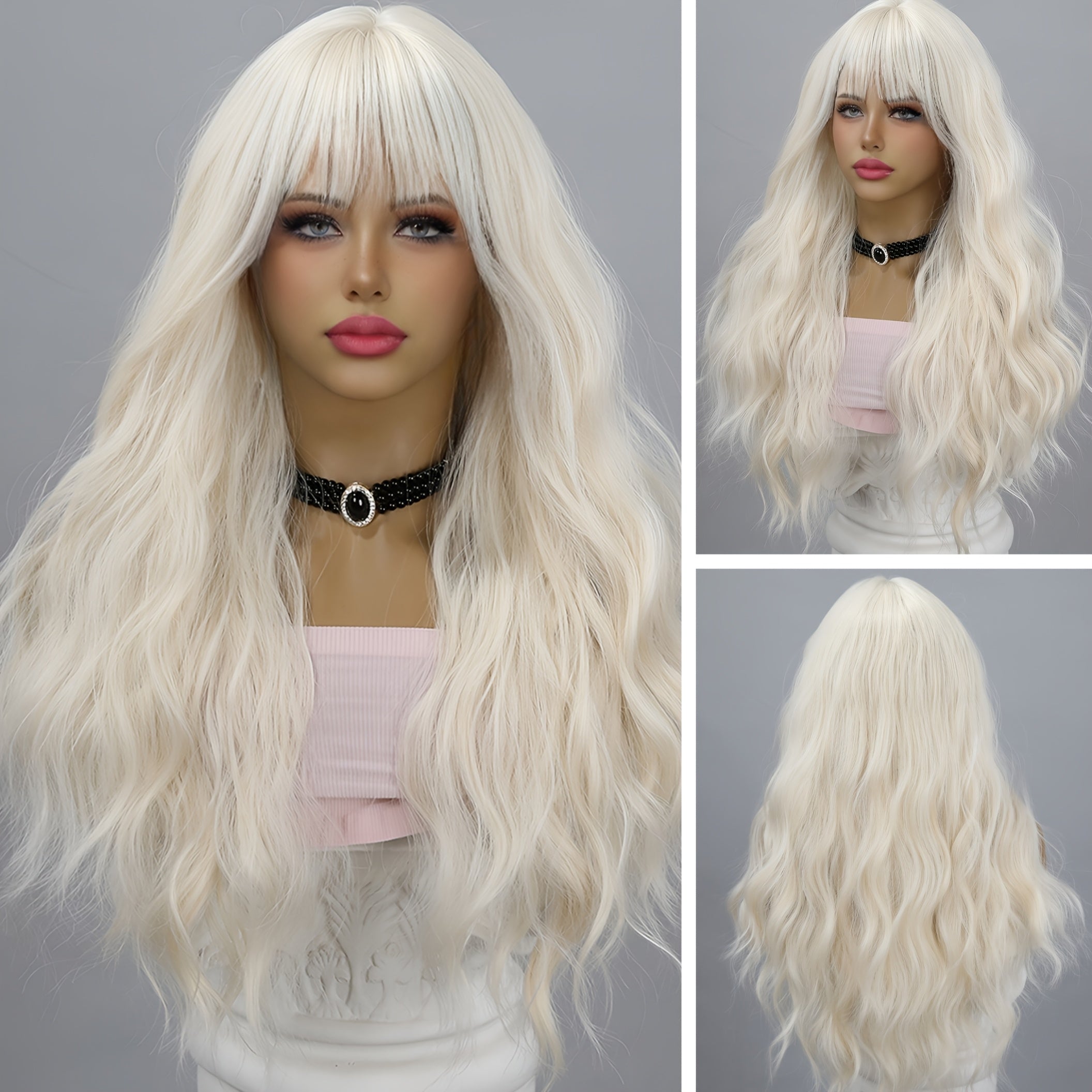 A Stylish 22-Inch Synthetic Heat-Resistant Wig, Perfect for Everyday Wear And Special Occasions - Ideal for Beginners, Making It a Great Choice for Valentine'S Day, Mother'S Day, Birthdays, Parties, Holidays, Gatherings