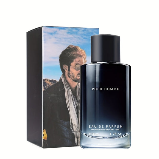 50ml/1.7fl.oz Men's Eau De Parfum - Fougere Scent with Pepper, Lavender & Cedarwood Notes, Long-Lasting Freshness for Daily Wear & Dating, Paraben-Free, Ideal Gift for Him, Dating Fragrance, Sophisticated Packaging, Premium Quality Scent