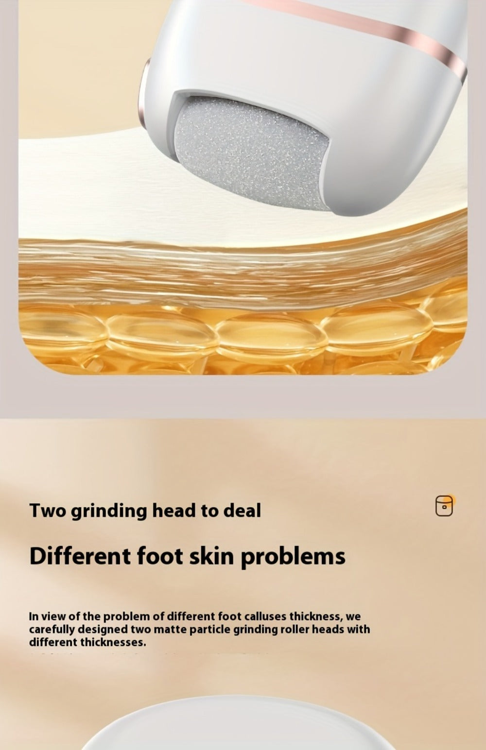 Rechargeable Electric Foot Remover Kit - Rechargeable Pedicure Tools for Feet Care with 3 Interchangeable Heads,Portable And Easy to Use,Professional Foot Care Solution for Smooth And Soft Feet,Personal Care Essentials,Birthday Christmas Gifts