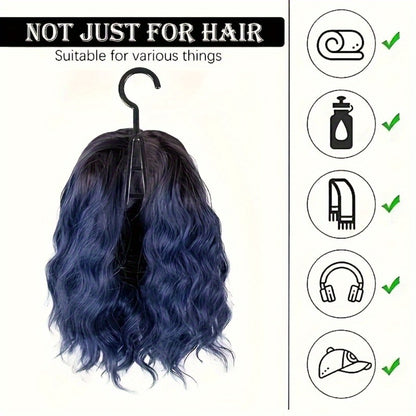 Wig Storage Bags with Hangers 6 Pack Dustproof Large Capacity Wig Organizer Bag Set Zipper Closet Hanging Bag for Wigs Hair Extensions Accessories Travel Salon Home Black