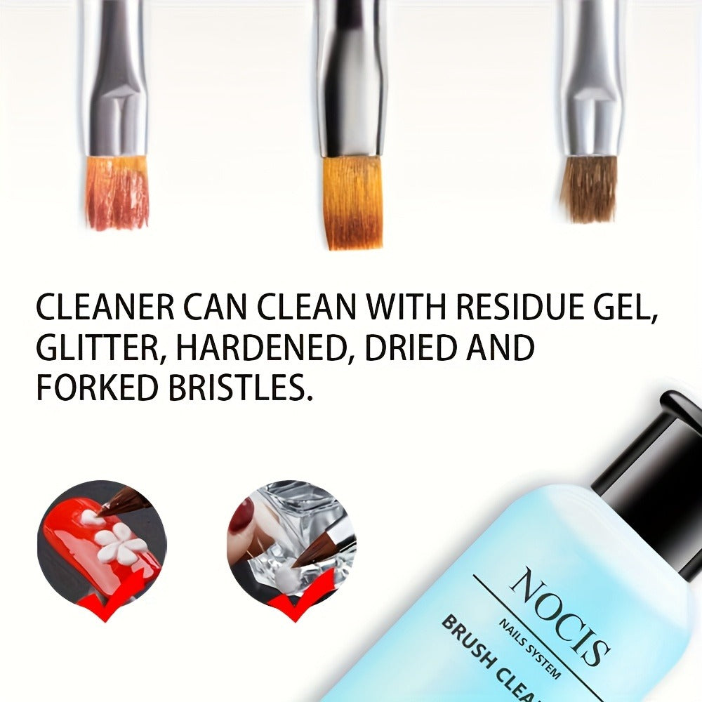 Nail Brush Cleaner And Conditioner - Quickly Clean Gel Nail Brushes, Paint Brushes, Airbrushes, Art Tools, Preserver And Restorer for Kolinsky Acrylic Brush Etc.