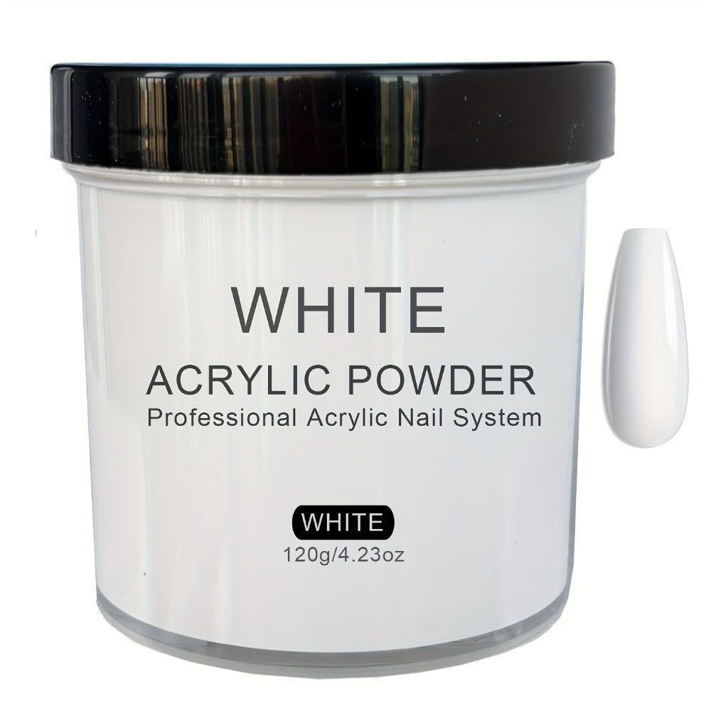 Clear White Pinkish 4Oz Acrylic Powder, Professional Acrylic for Nail System for Nail Extension Sculpting And 3D for Nail Art, Polymer Powder, No Lamp Needed