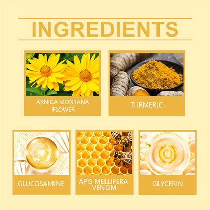 Bee Venom Massage Cream 100g – With Turmeric & Arnica | Skin Tightening, Deep Moisturizing & Hydrating Body Cream | Softens & Smooths All Skin Types | Anti-Aging Firming Lotion