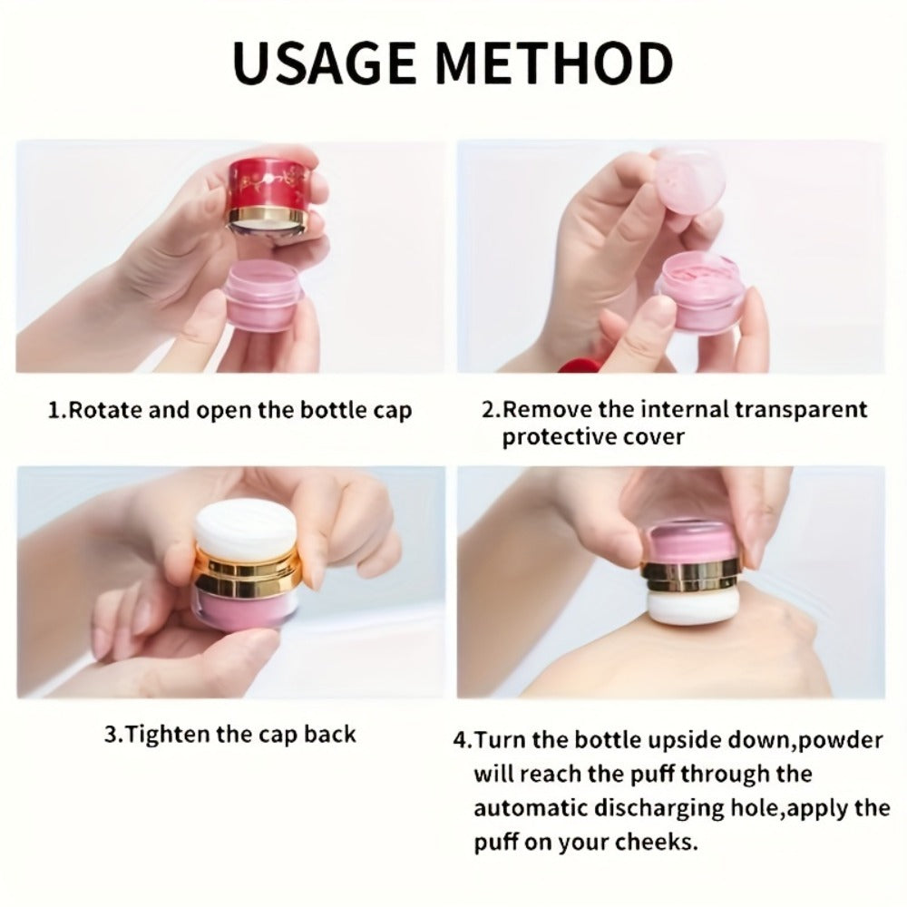 Blush Set 3 Colors with Pearl Powder and Rose Oil Squalane Formula Natural Glow Lightweight Powder for All Skin Tones Easy Blendable Cheek Color