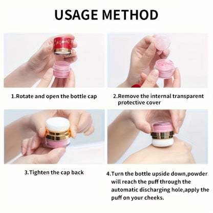 Blush Set 3 Colors with Pearl Powder and Rose Oil Squalane Formula Natural Glow Lightweight Powder for All Skin Tones Easy Blendable Cheek Color
