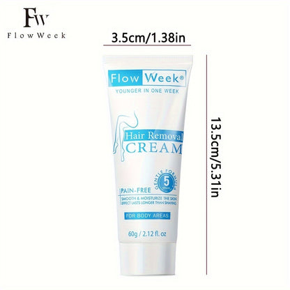 Hair Removal Cream for Men Gentle Fast-Acting Alcohol-Free Depilatory Solution for Body Legs Arms Intimate Areas - Painless Smooth Skin Hair Remover 1pc 3pc 5pc Value Pack