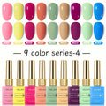 XEIJAYI 9pcs Series Nail Polish Set - LED, Glossy Finish, Alcohol-Free, DIY Manicure Kit for Fall & Winter, Round Bottle Design, Salon-Quality Color Gel, Salon Quality Nail Polish|Glossy Finish Nails| LED Nail Polish, Nail Polish Set