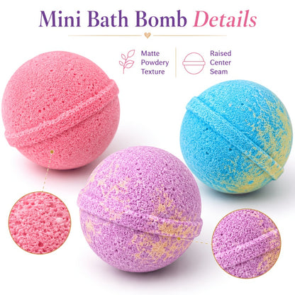 Mini Bath Bombs Gift Set 91 Pack - Colorful Fragrant Bath Fizzies 15g Each, 3 Scents Assorted | Bulk Holiday Gift for Birthdays, Christmas, Easter, Halloween & Valentine's Day
