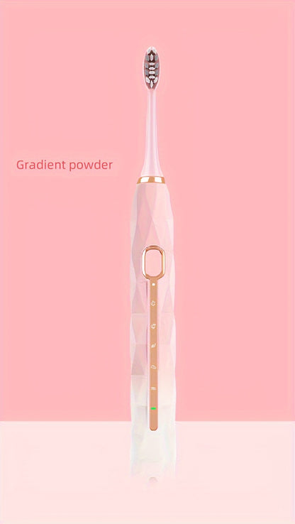 Sonic Electric Toothbrush IPX8 Waterproof with 8 Replacement Brush Heads, USB Rechargeable 500mAh, Metal Shaft, Travel Case & Toothbrush Holder, for Adults Men & Women, 5 Color Options