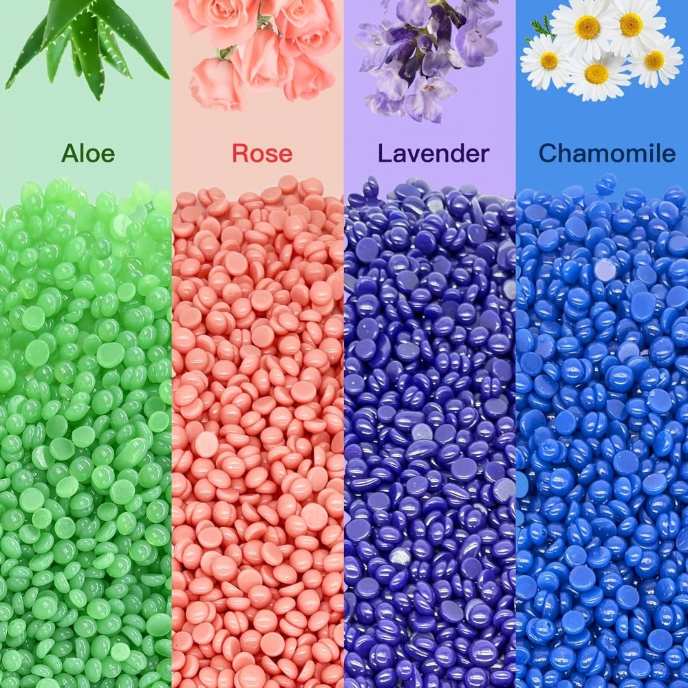 4 Bags/8 Bags of Wax Beads for Hair Removal Kit, Hard Wax Beans Suitable for Brazilian, Face, Bikini, Eyebrow, And Legs, Home Waxing Beads for Both Women And Men, 50G Per Bag