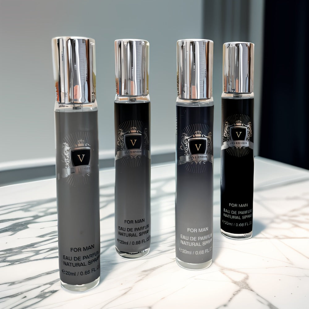 Cologne Gift Set for Men 4 Mini Fragrances - Long Lasting Unisex Perfume Spray Travel Portable Set, Father's Day Valentine's Day Birthday Gift for Him, Everyday Dating Scent 20ml x4