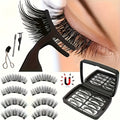 8pcs Magnetic False Eyelashes Set, Natural Makeup Effect, No Glue Needed, Reusable Double Magnetic Lashes with Applicator, Suitable for Parties, Travel, Daily Use, Includes Tweezers, Gift for Mom
