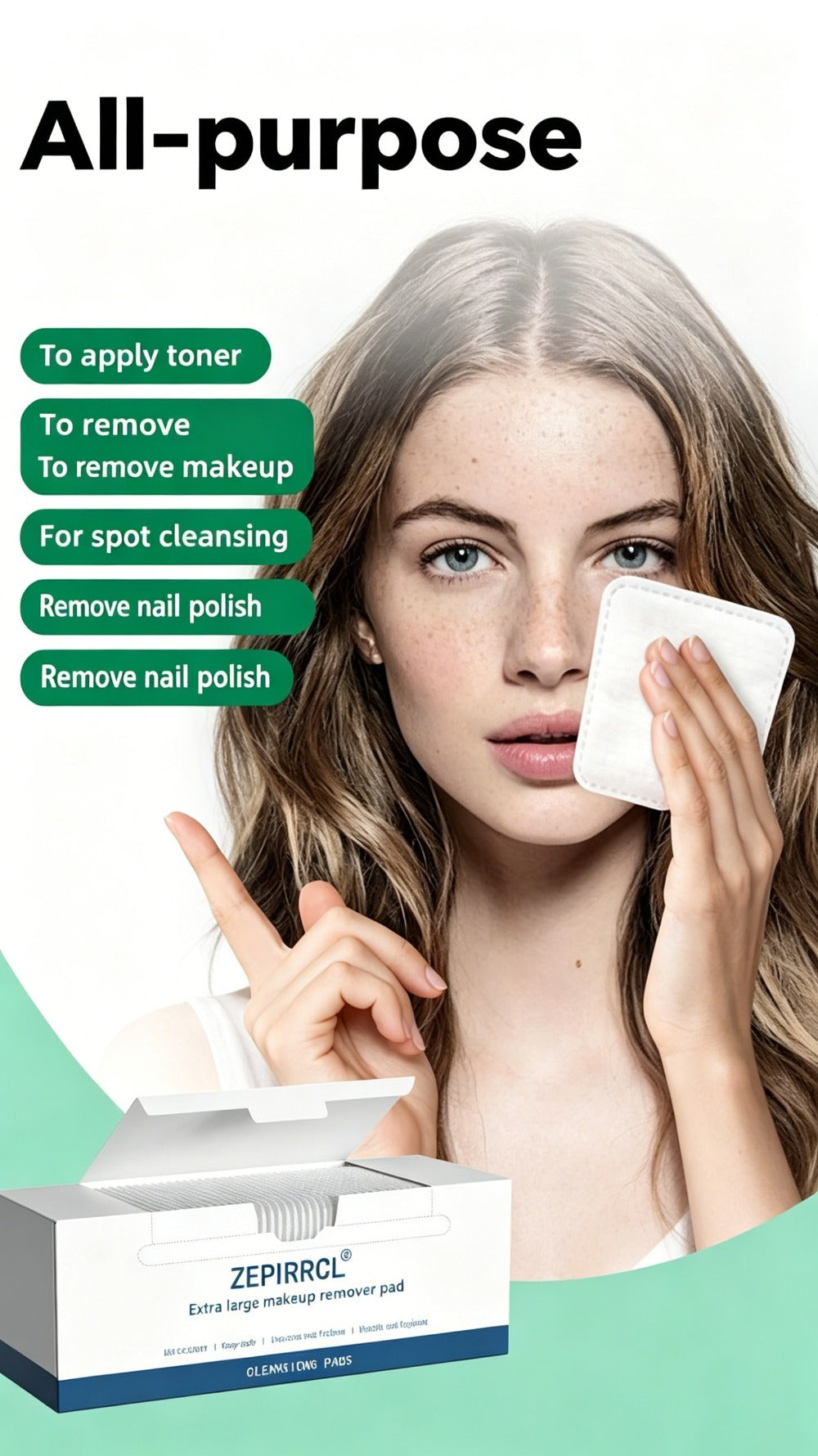 2 BOXES of Disposable Boxed Square Cleansing Pads, Extra Thick, Soft And Light Beige-Friendly, Wet And Dry, Suitable for Daily Cleansing And Skincare, 2.76 X 2.36 inch, 100pcs/Box
