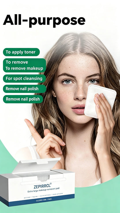 Disposable Square Cleansing Pads 200pcs (2 Boxes x 100) Extra Thick Soft Wet & Dry Facial Pads for Daily Skincare Makeup Removal — Lint-Free Beige-Friendly 2.76x2.36 inch