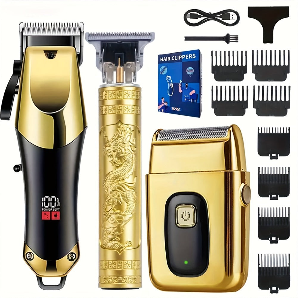 Cordless Hair Clipper Set for Professionals - Rechargeable Trimmer Suitable for Both Men And Women, Ideal for Barbers And Home Haircuts, Perfect for Personal Grooming And Travel, Great Gift Options for Father'S Day, Birthdays, And Christmas