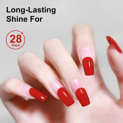 Nail Base Coat and Top Coat Kit — High Gloss Long-Lasting Air Dry Non-Gel Nail Care Set with Nutrient Oil & Drying Agent, Professional Home Manicure Treatment Essentials for Women (15ml / 0.5oz Each)