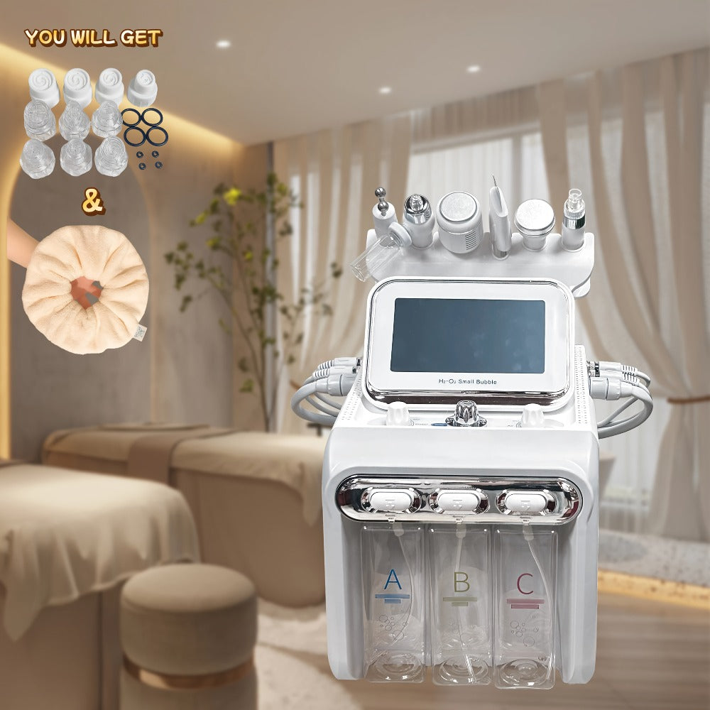 [Halloween Gift] Hydrogen-Oxygen Microbubble Beauty Device, Dual Large Pump 6-In-1/7-In-1 Hydrogen-Oxygen Microbubble Beauty Device, Facial Care, Home Beauty Device, Heartfelt Gift