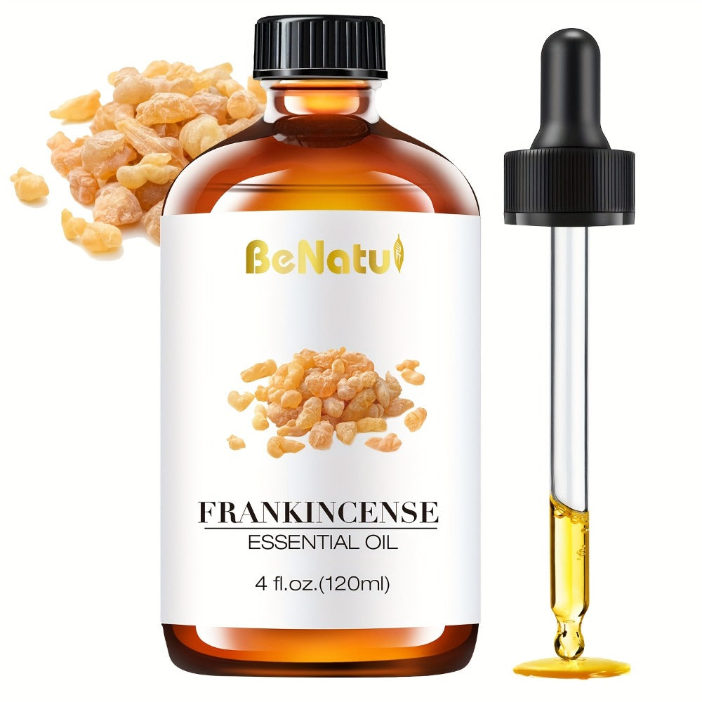 2/1pc*120ml Frankincense Essential Oil, Frankincense/ Lemon/ Eucalyptus/ Lemongrass/ Rosemary Essential Oil, Suitable For Massage, Bathing, Facial, Body, Nail, Hair, Eyelash, Mother'S Day Gift, For Women/ Wife/ Mother/ Girlfriend/ Friends