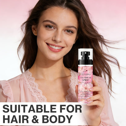 Hair Perfume Mist Cherry Blossom Scent 24-Hour Long Lasting - Lightweight Non-Greasy No-Wash Aromatic Hair Spray for Daily Use Date Night Portable Styling Gift for Her 100ml
