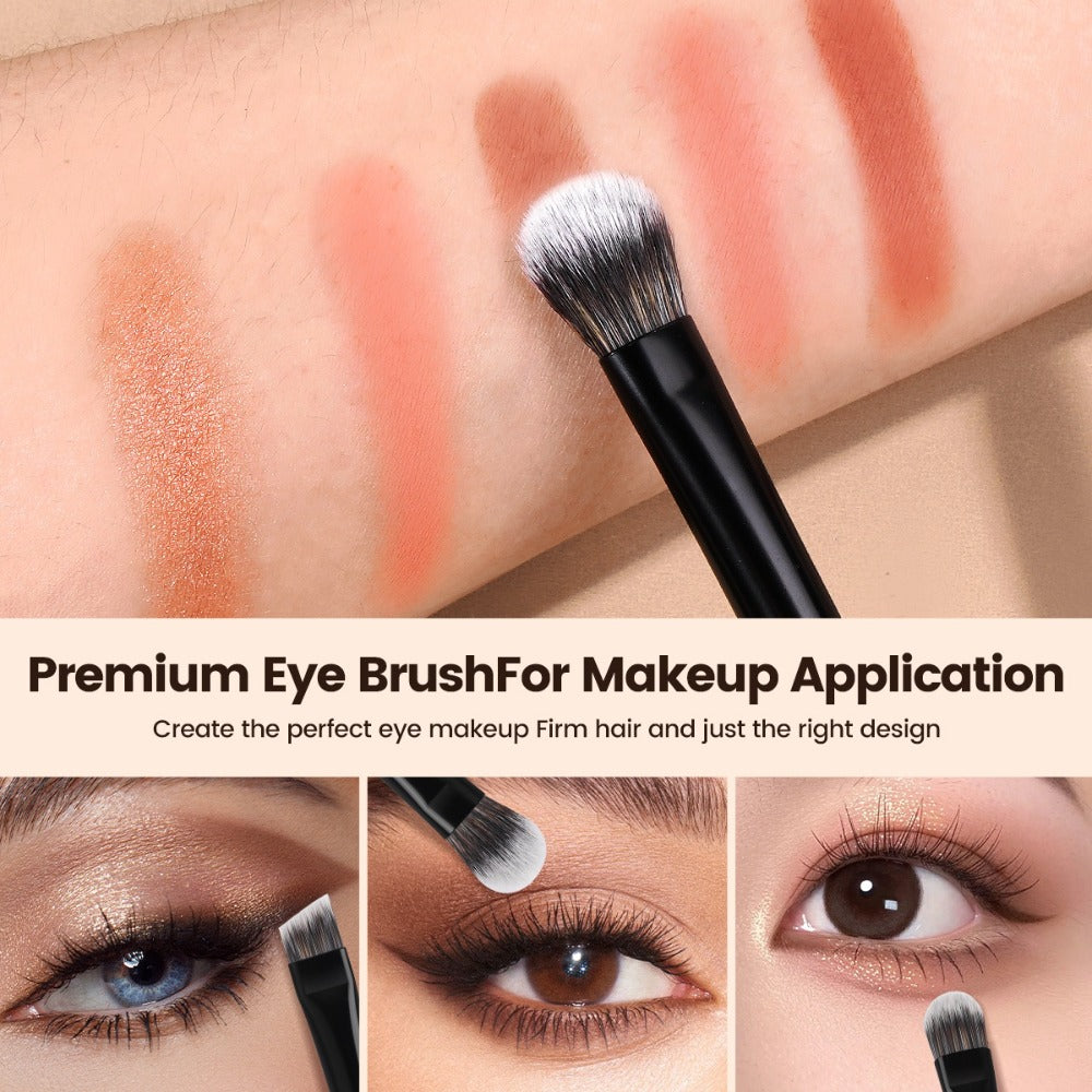 10pcs MAANGE Professional Double-Headed Blush And Eyeshadow Makeup Brush with Cosmetic Bag - Dual-Ended Facial Brush Suitable for Beginners And Pros, Soft Nylon Bristles, Non-Sticky Face, Precise Application for Powder/Products