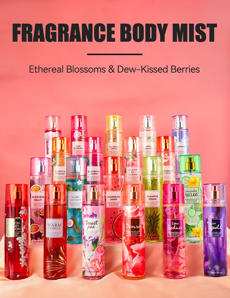 8 Fl.oz/236ml Hair & Body Mist For Women, Floral Fragrance Mist, Fresh Body Spray, Long-Lasting Perfume, Perfect For Daily Use, Dating, Parties And Gift Giving