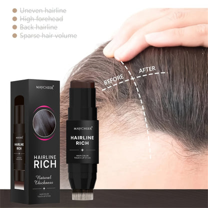 Hair Color Pen Root Touch-Up Stick with Brush | Waterproof Temporary Gray & White Hair Coverage | Plant Squalane Formula | Fast Seamless Application | 3 Shades