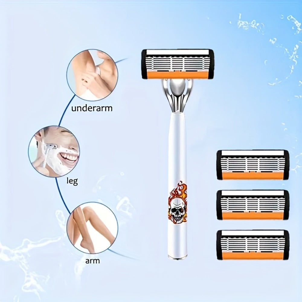 The Traditional Razor for Men Boasts a Comfortable Grip, Sharp And Long-Lasting Stainless Steel Blades, an Enhanced Shaving Experience, And a Remarkably Smooth And -Free Shave. It Is an Essential Grooming for Men