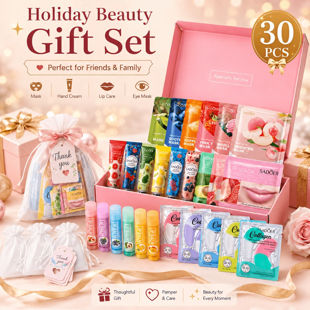 30pcs Skincare Gift Box, Rich In Various Fruit Extracts, Moisturizing And Hydrating Without Being Greasy, An Ideal Choice for Winter Hydration, Perfect for Giving to Family And Friends for Christmas., Holiday Gifts, Daily Hydration