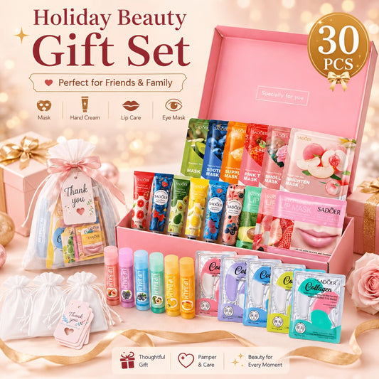 30pcs Skincare Gift Box, Rich In Various Fruit Extracts, Moisturizing And Hydrating Without Being Greasy, An Ideal Choice for Winter Hydration, Perfect for Giving to Family And Friends for Christmas., Holiday Gifts, Daily Hydration