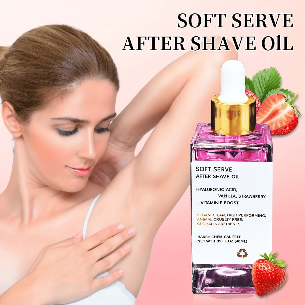 2pcs * 1.35oz Unisex Hypoallergenic Strawberry Vanilla After Shave Oil, Moisturizes and Soothes Skin, Enriched with Glycerin, Suitable for All Skin Types, Beard and Mustache Care, Ideal for After Shave, Body Oil, Christmas/New Year/Valentine's Day