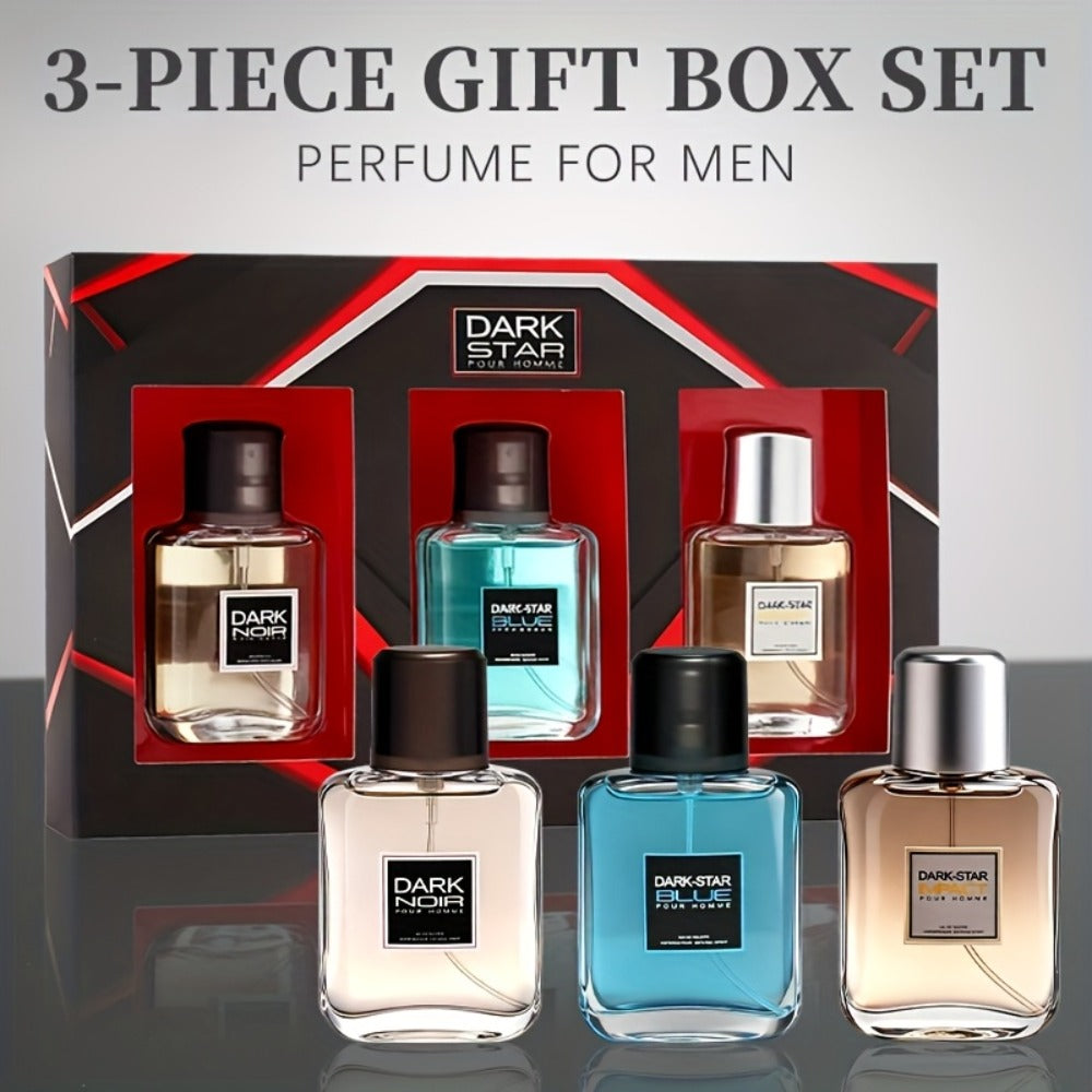 Men's Cologne Gift Set - 3 Piece Eau de Toilette Spray Long Lasting Fragrance for Men, Travel Size 1 oz Each, Perfect for Dating Holidays Everyday Wear & Parties
