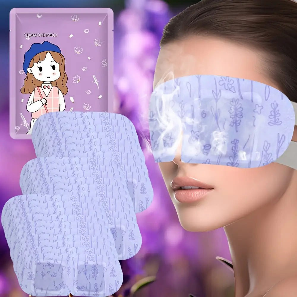 30pcs/60pcs Lavender Steam Eye Mask- Self- Warm Compress for Travel& Nap, Moisturizing& Hypoallergenic, Alcohol-Free, Perfect for All Skin Types, Spa| Calming Eye Mask| Aroma, Spa