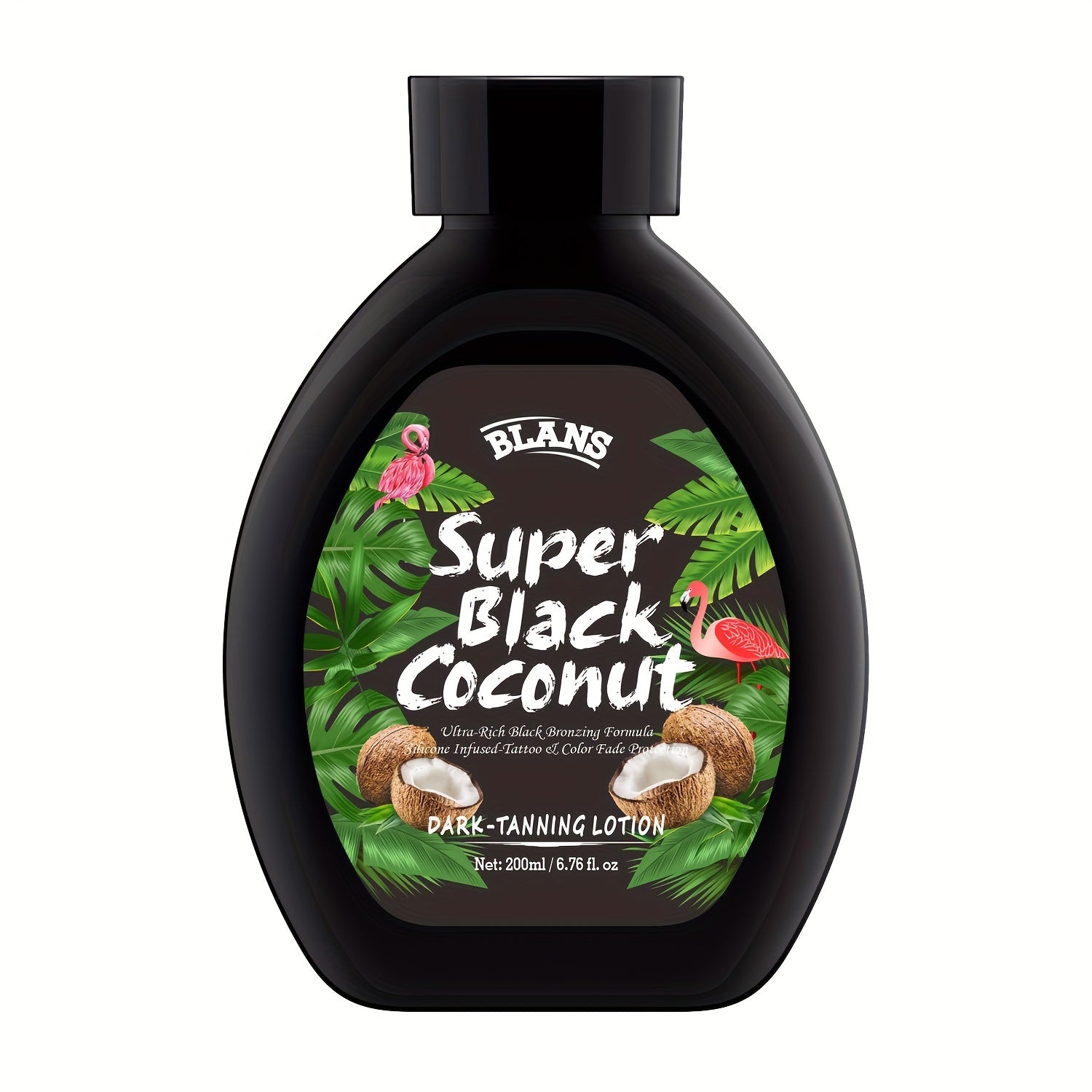 Super Black Coconut 6.76Oz Tanning Cream - Unisex Adult, Medium Skin Tone, Daily Skin Care, All Skin Types, Alcohol-Free, Bpa-Free, Natural Glow, Easy to Apply, Sunless Bronzing Lotion, Natural-Looking Tan