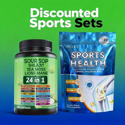 24-in-1 Daily Wellness Capsules with Soursop, Shilajit, Sea Moss & Lion's Mane – 2238mg Immune & Liver Health Formula for Men & Women | 120 Count | ShopVora UK